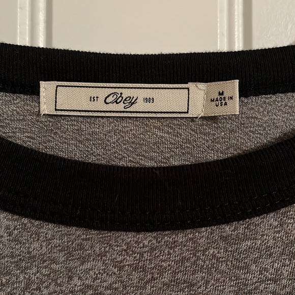 Obey Women’s Baseball Tee - Picture 3 of 5